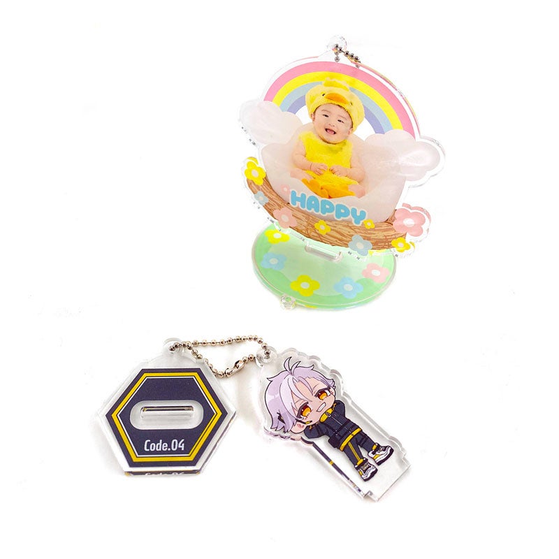 【アベレージ×Rooms】パーカー（ナチュラル）M ＋ アクリルキーホルダー メンズ アクリルキーホルダー付ジップパーカ（ドロヘドロ