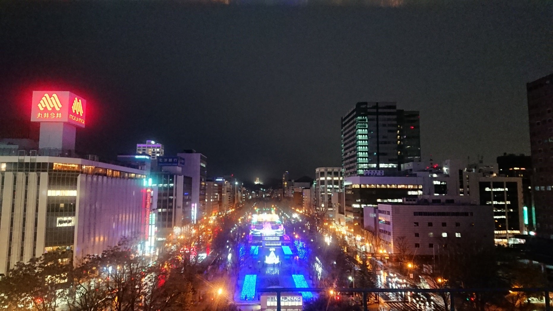 さっぽろテレビ塔開催時の夜景の様子