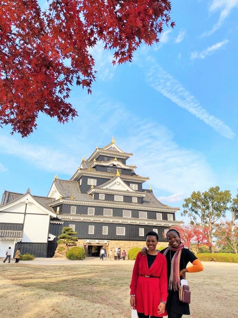 岡山城(岡山市北区)見学の様子
