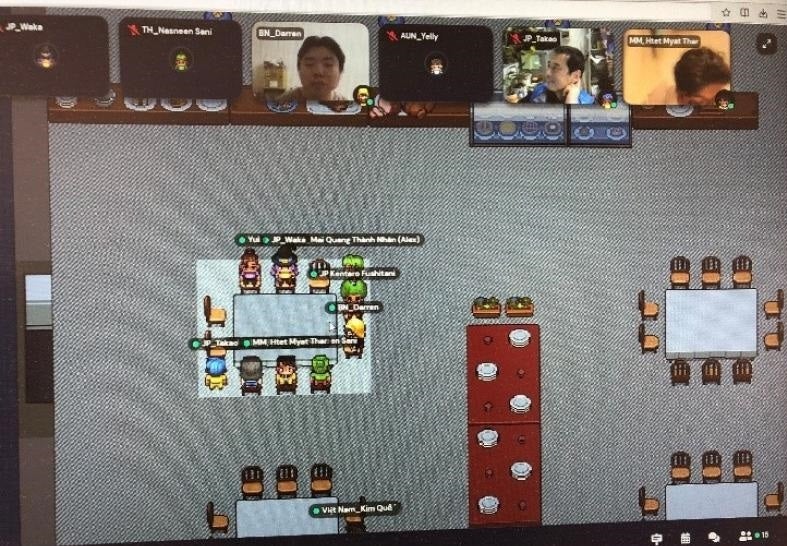 Gather. Town上での交流の様子