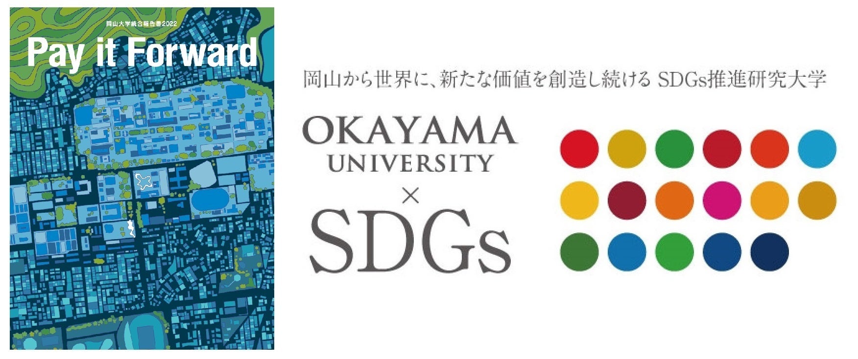 国立大学法人岡山大学は、国連の「持続可能な開発目標（SDGs）」を支援しています。また、政府の第1回「ジャパンSDGsアワード」特別賞を受賞しています