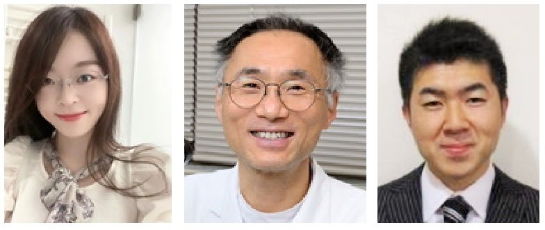 （左から）劉詩卉外国人客員研究員、松尾俊彦教授、阿部匠講師