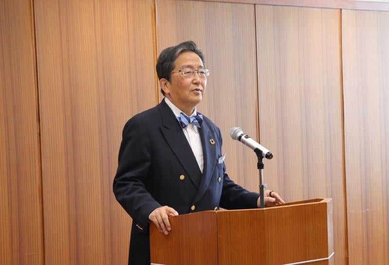 那須保友学長による認定者へのあいさつ