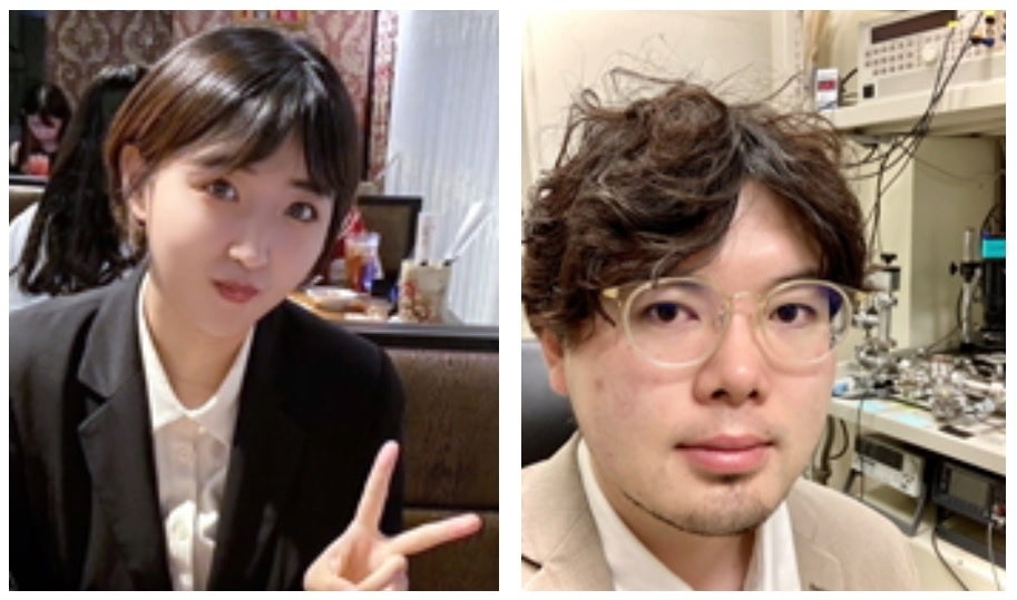 劉怡君大学院生と鈴木弘朗助教(右)