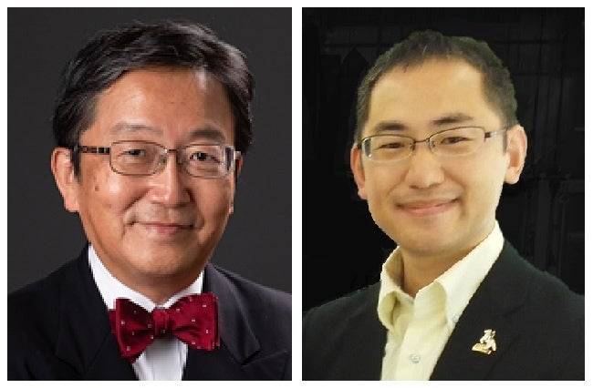 那須保友学長と佐藤法仁副理事・副学長・URA（右）