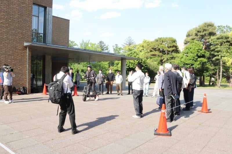 電動キックボード試乗会の様子