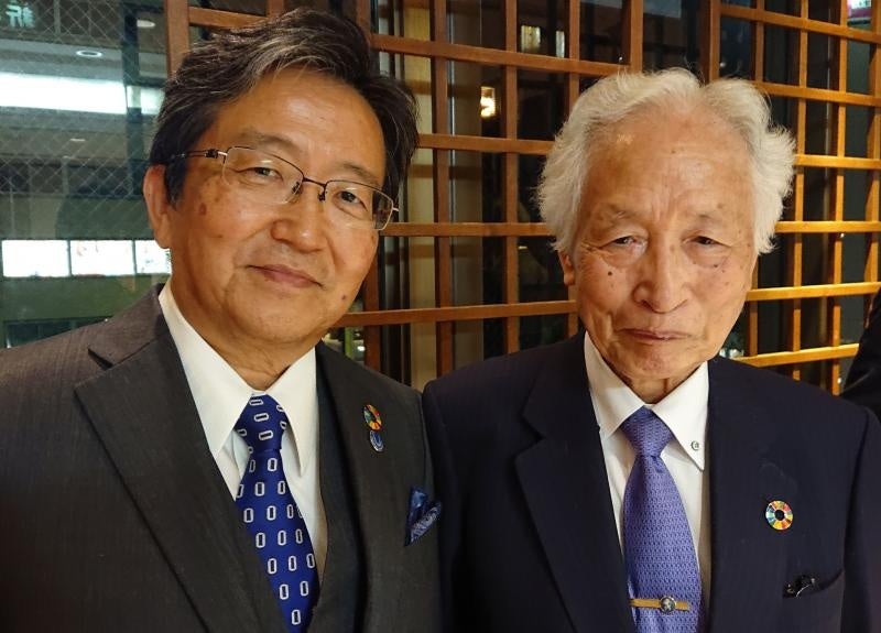 那須保友会長と小長啓一Alumni会長