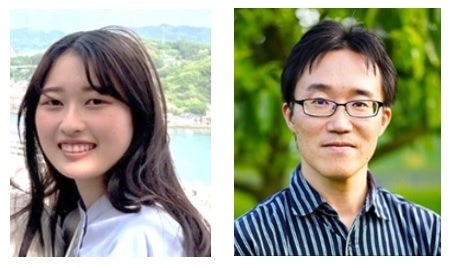 赤木剛士教授と堀内綾乃大学院生(左)