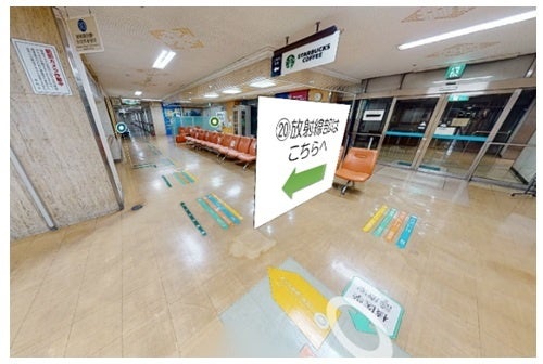 通路に浮かぶ、案内図（サンプル）