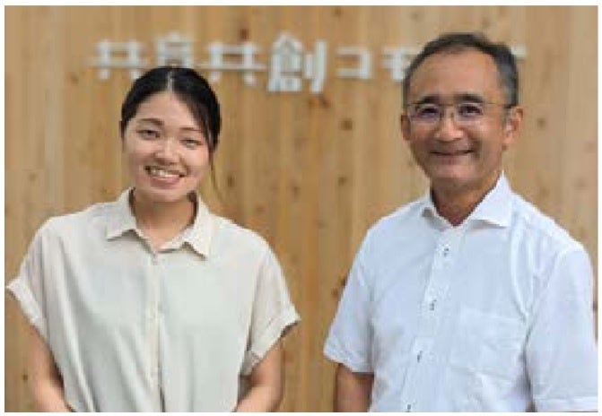 二見淳一郎教授と伊達実鈴大学院生(左)