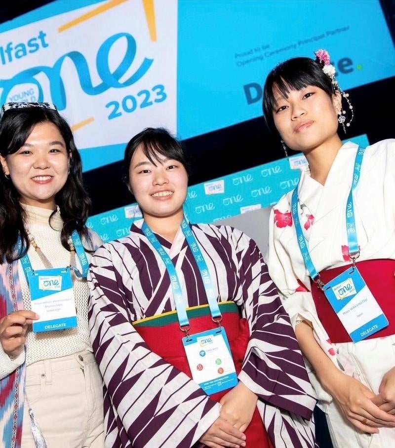 OYW公式SNSで取り上げられた本学学生と岡山県高校生代表の若松さん