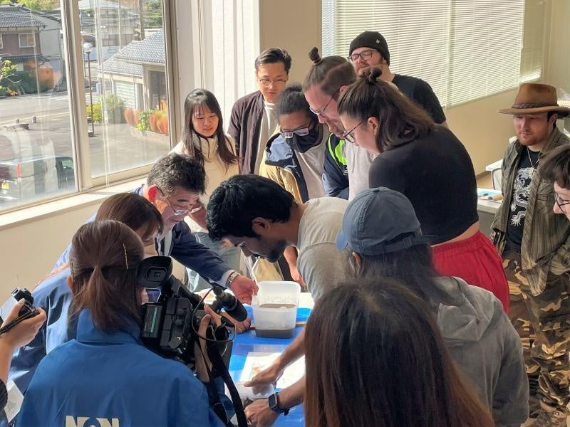 液状化の再現実験の様子