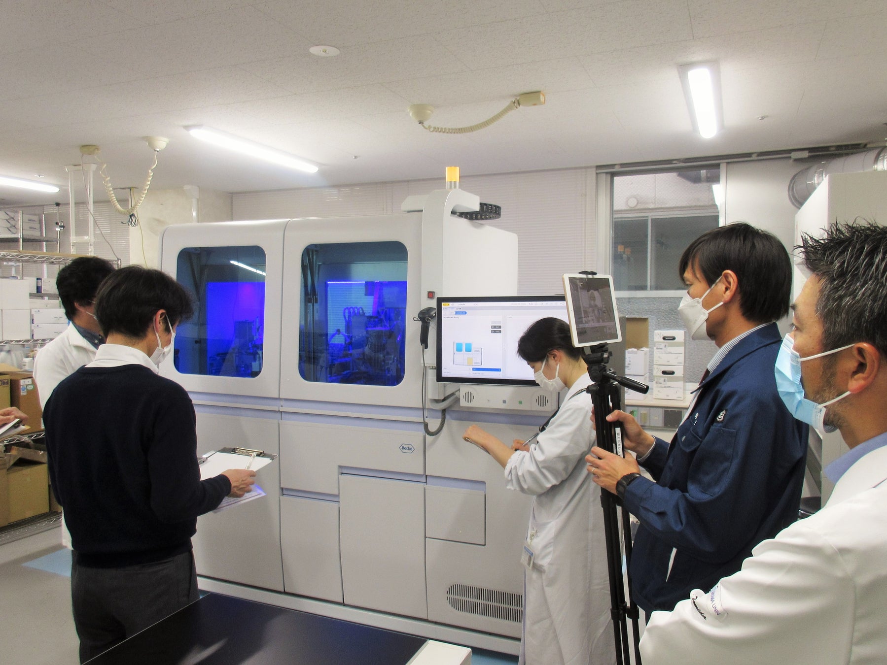 リアルタイムPCR法(全自動遺伝子解析)機器の見学