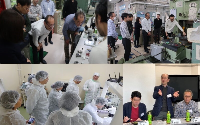 惑星物質研究所の視察・研究者交流会の様子