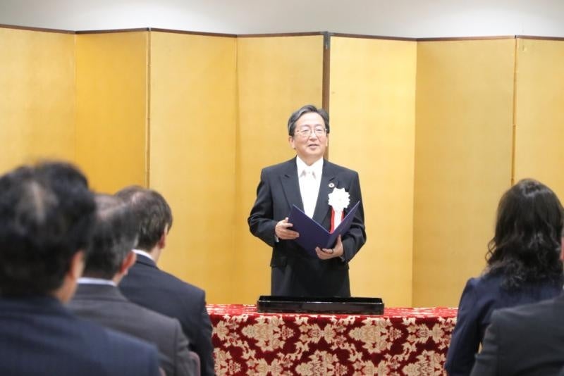 那須学長によるあいさつ