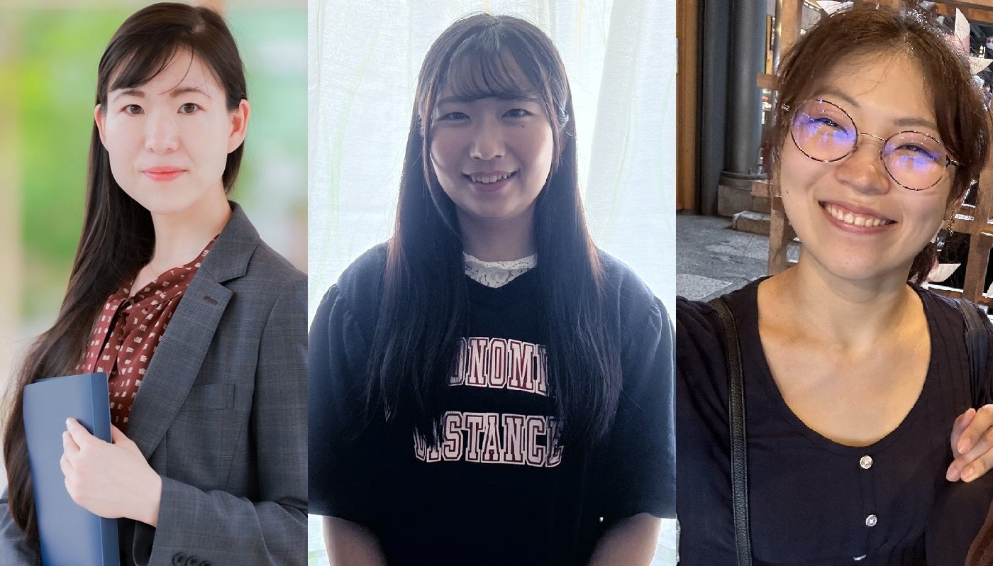 「未来の博士フェス2024社会変革の起爆剤となるナレッジワーカー」に参加した三宅さん、宮本さん、林さん(左から)