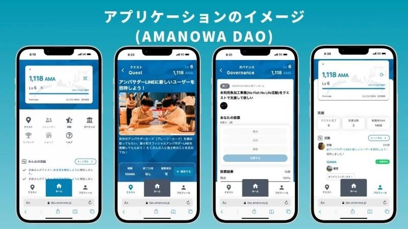海士町のアプリ(イメージ)(Hiroshima Web3協会HPより引用)