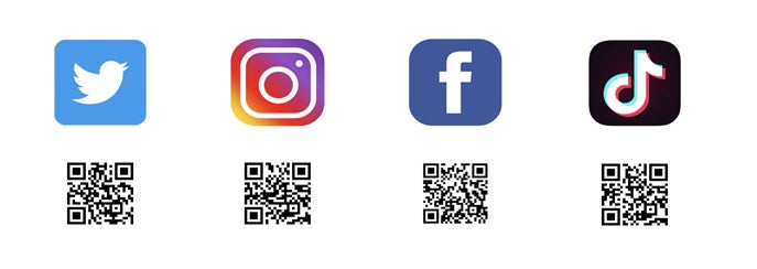各種SNSのQRコード