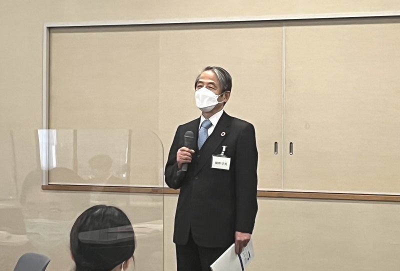 槇野博史学長による開会あいさつ