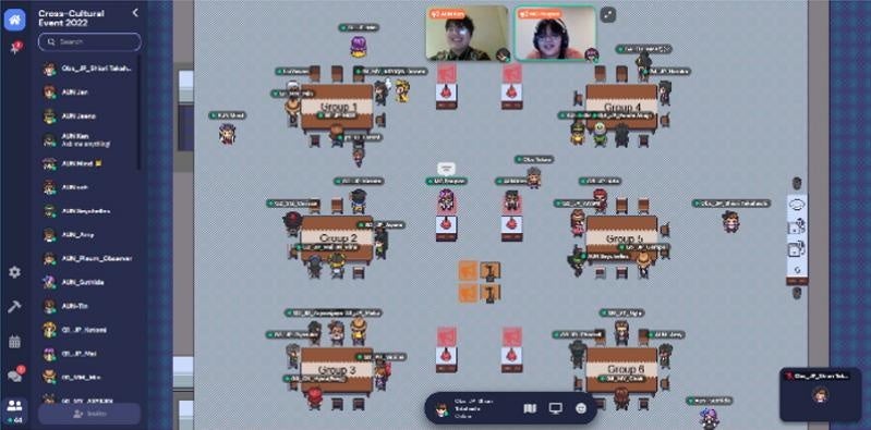 Gather.Town上での交流の様子