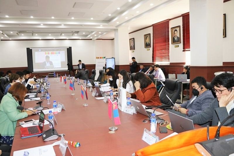 モンゴル国立教育大学での開会式