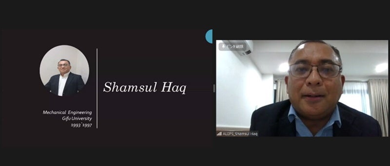 ALEPS同窓生Shamsul Haq bin Md Noh氏の発表