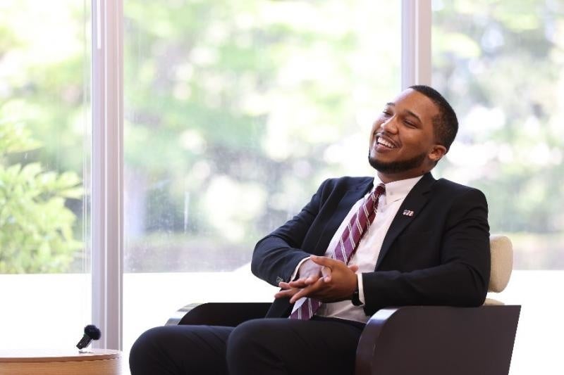 岡山への愛を語るアンダーソンさん