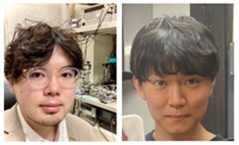 本号で紹介した研究成果を担当した学術研究院自然科学学域(工)の鈴木弘朗助教と橋本龍季大学院生(右)