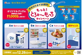 フジッコ【カスピ海ヨーグルト】20周年記念豪華賞品が1000名様に当たる