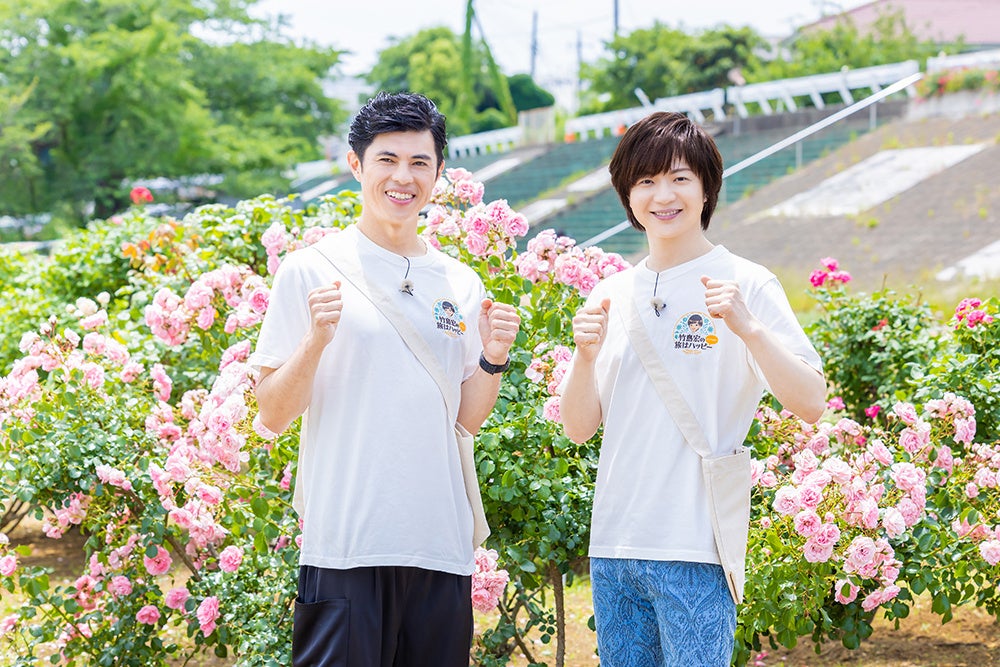 満開のローズガーデンで