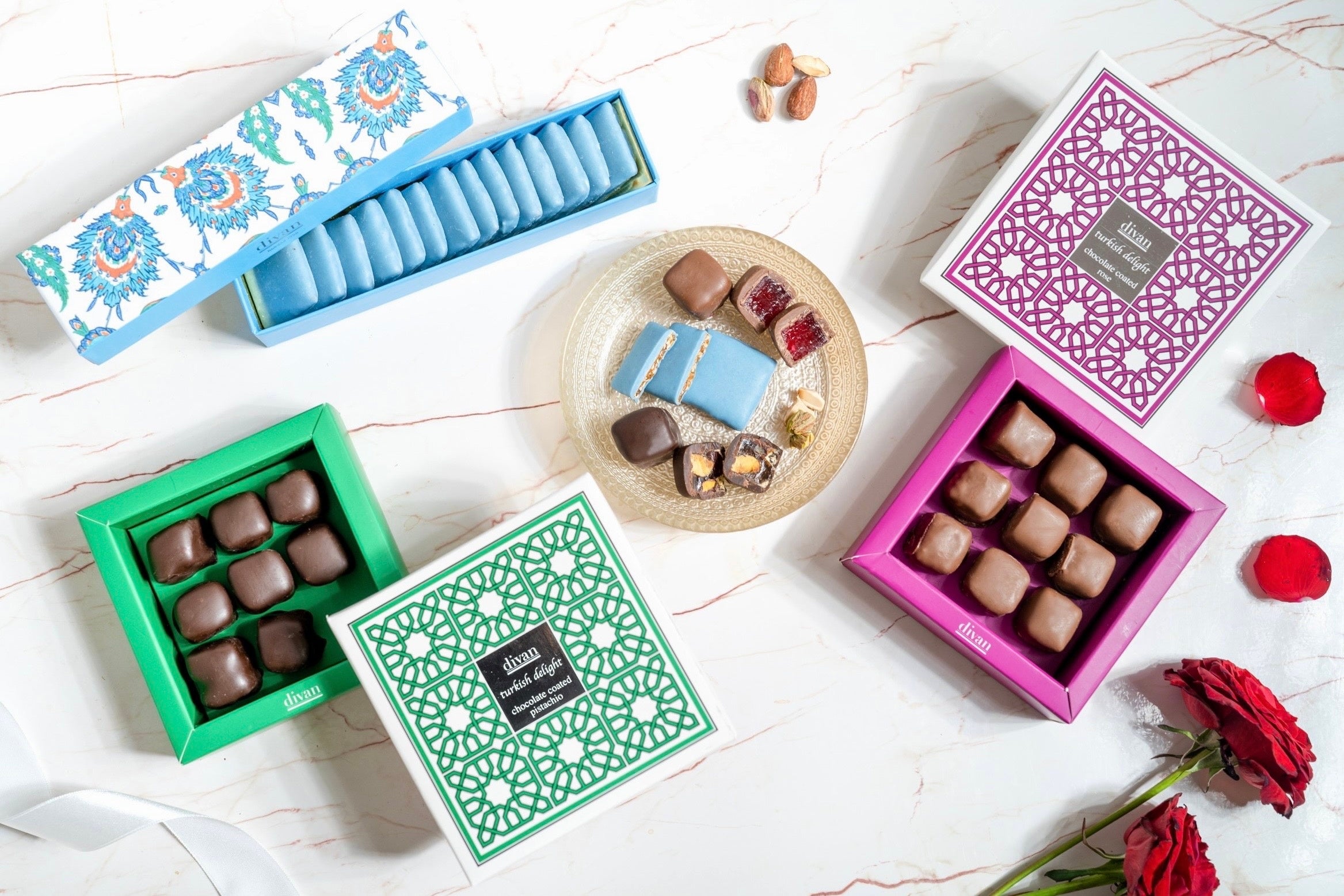 divan アードワーズチョコレート チョコレートピスタチオロクム チョコレートローズロクム