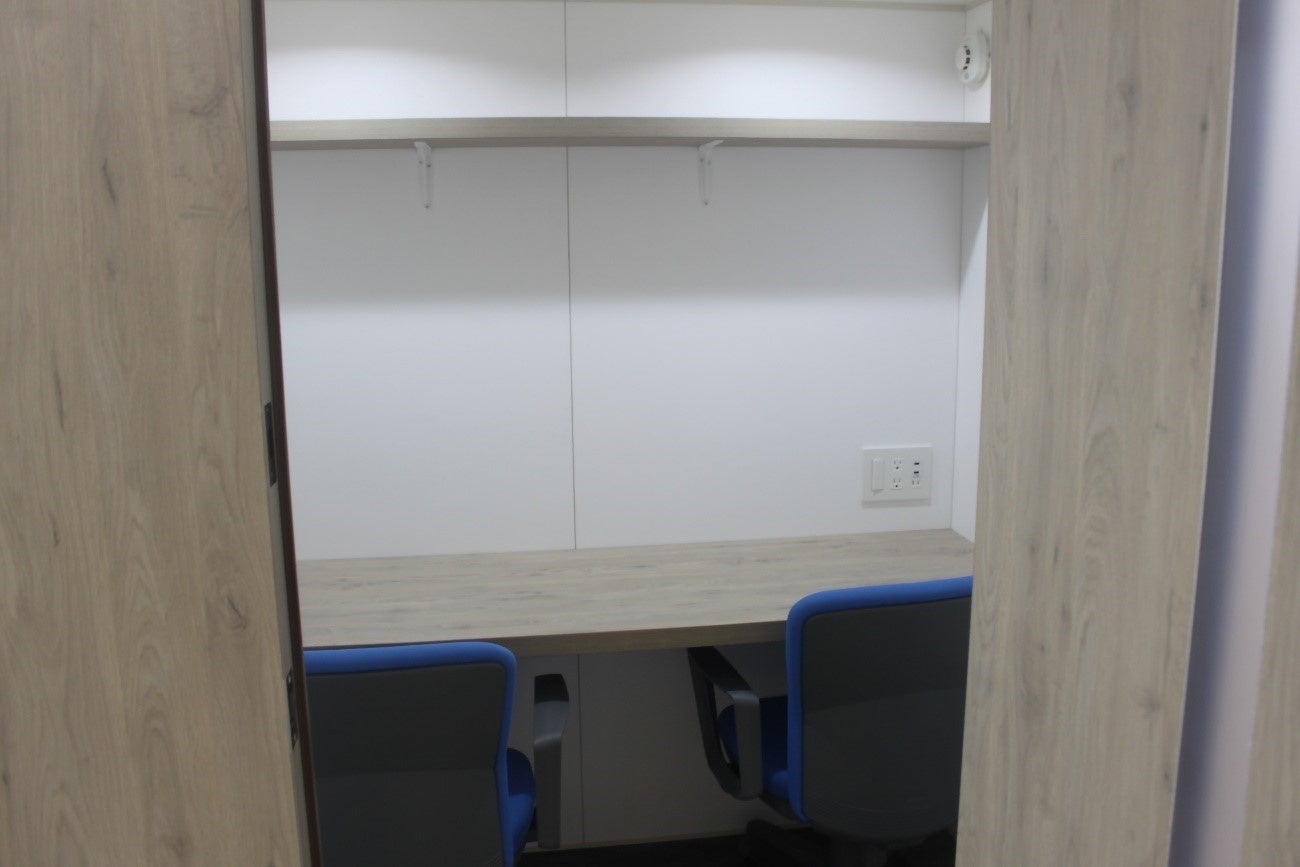 １人用・２人用のブースがあります（写真は２人用）