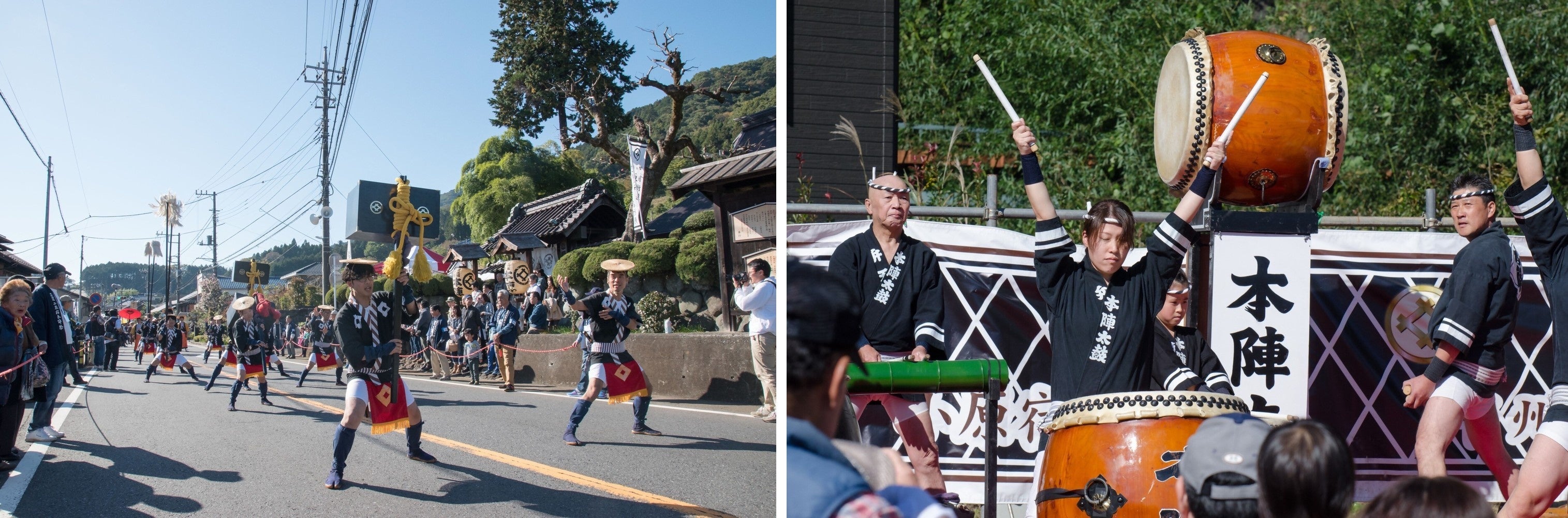 奴の舞、太鼓演奏