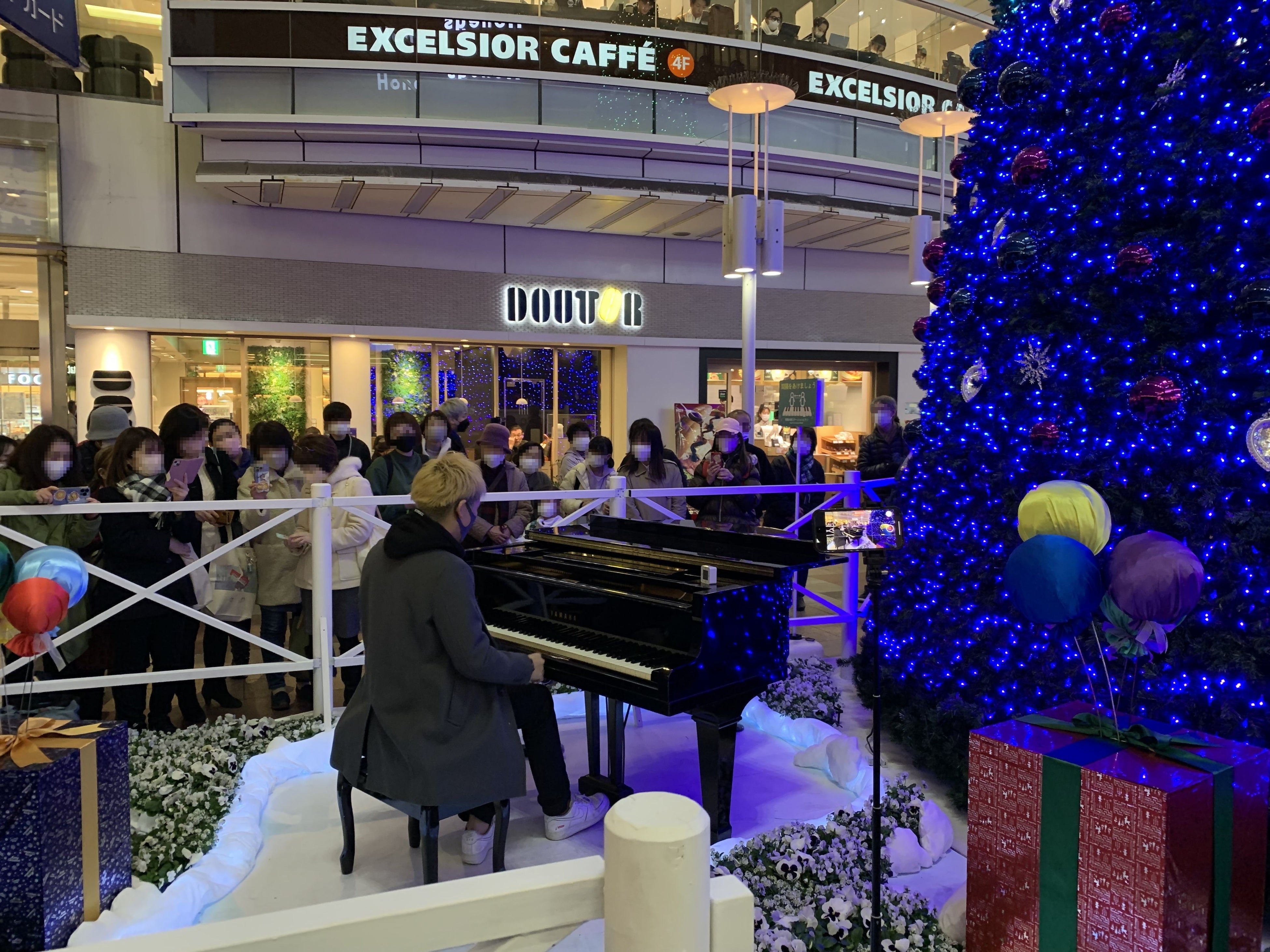 演奏を聴きにたくさんの人が訪れます