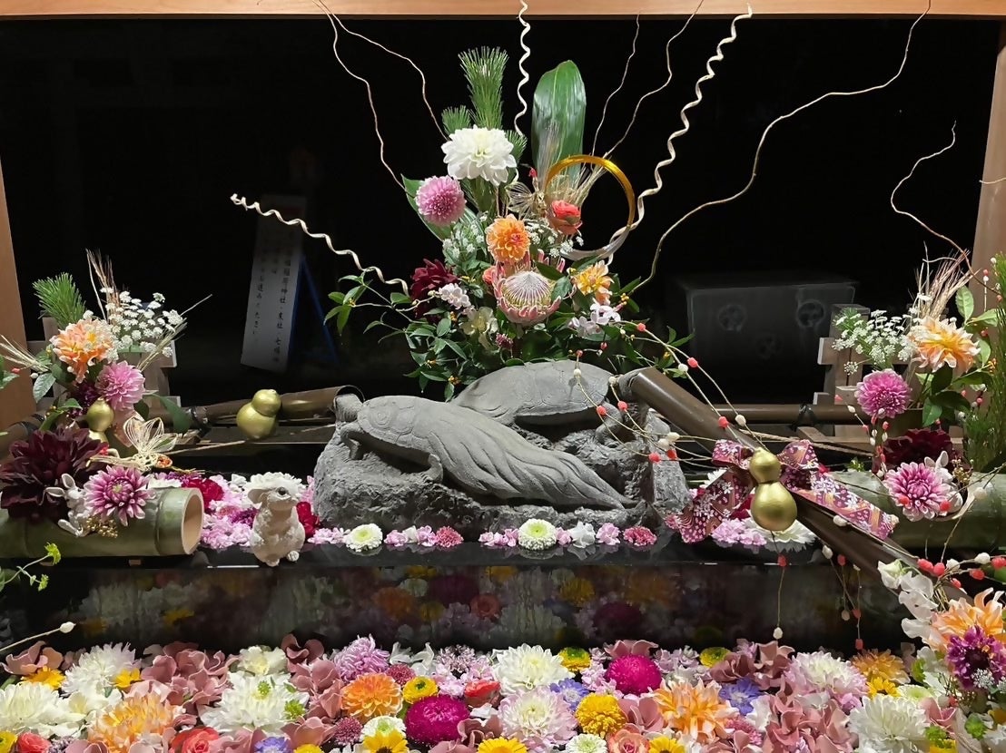 亀ヶ池八幡宮での実施