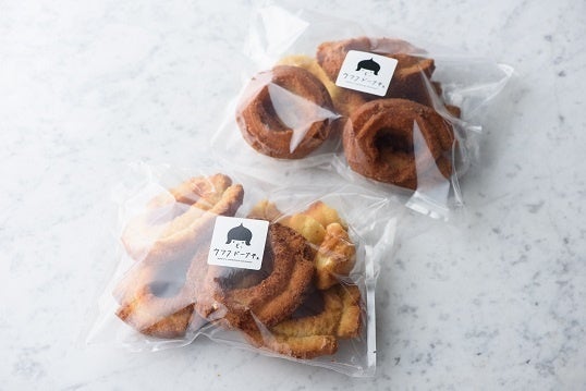 規格外商品をおやつ用に販売する『型くずれドーナツ』