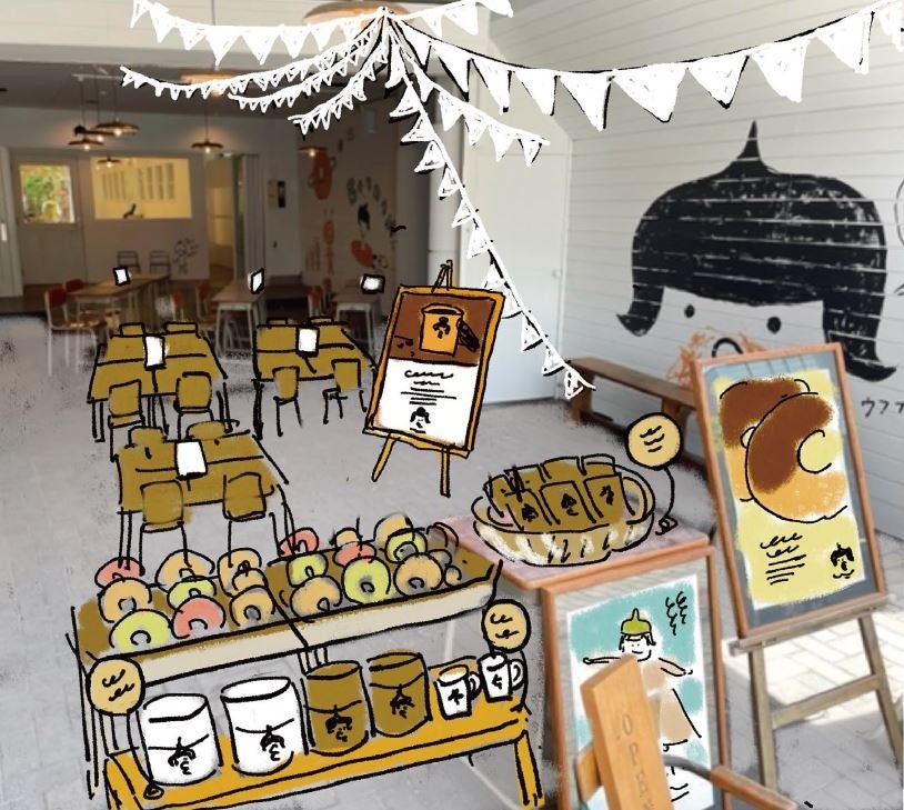 広々としたエントランスはオープンエアのカフェのような楽しいスペースに。