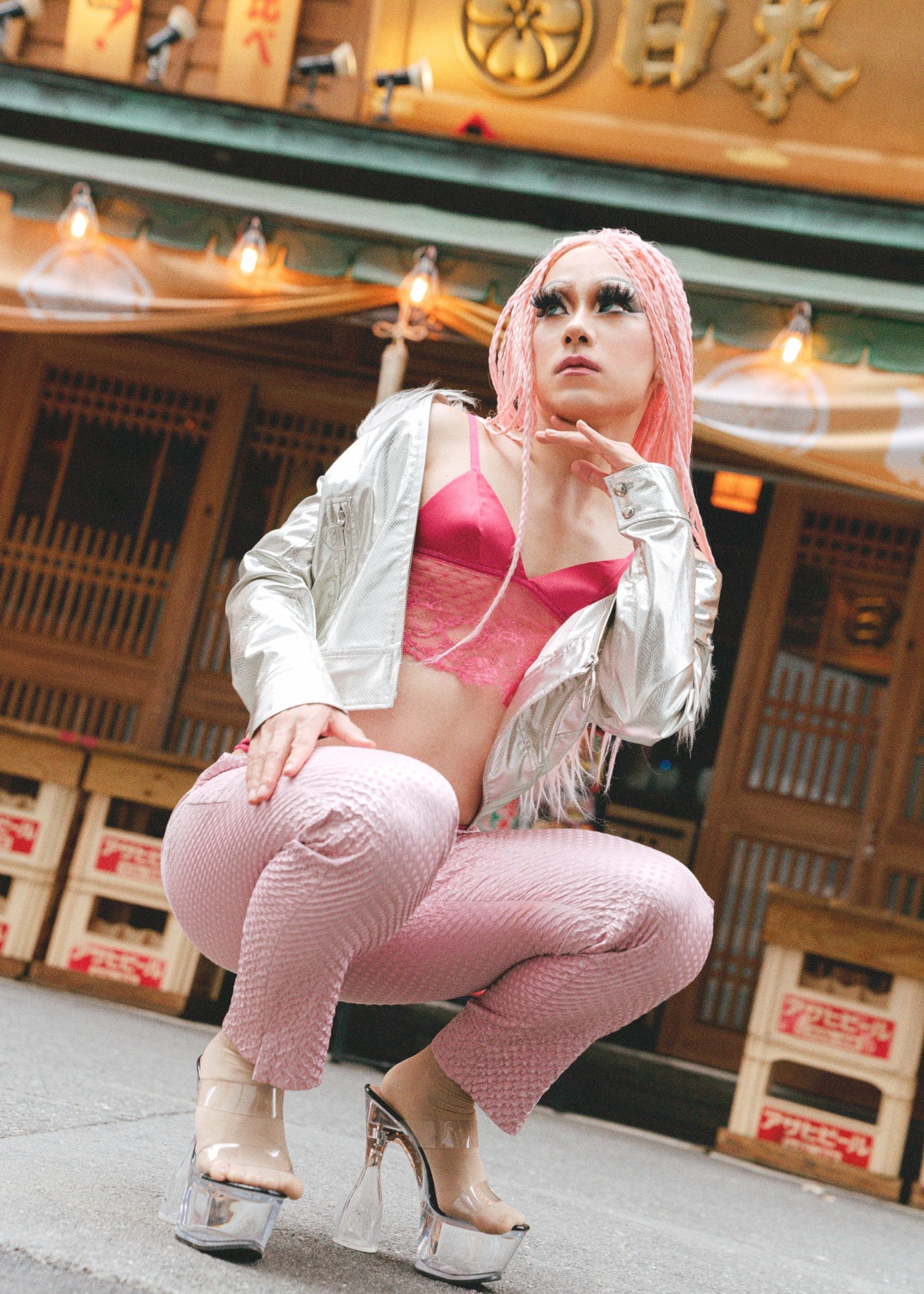 Liberte Curtain Lace Bra（Radish Pink）¥18,590（税込）