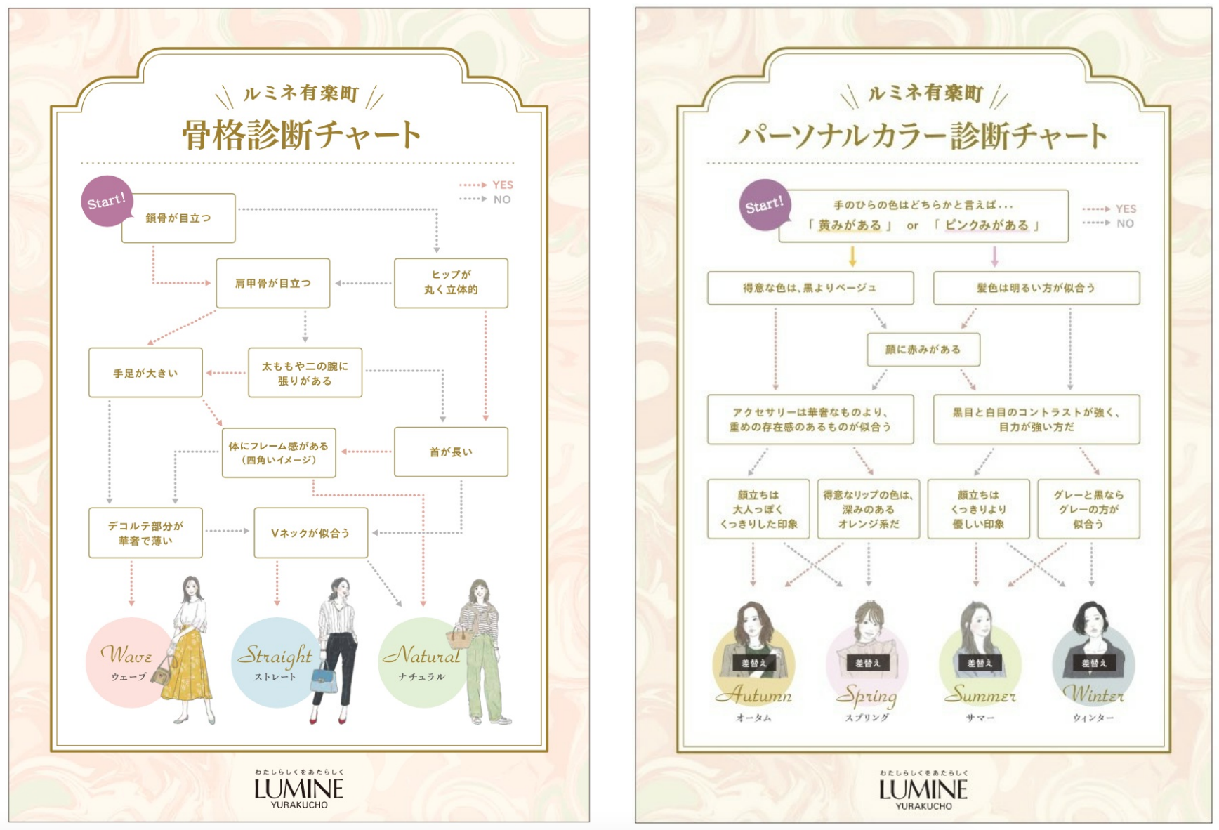 骨格＆パーソナルカラー診断のチャート
