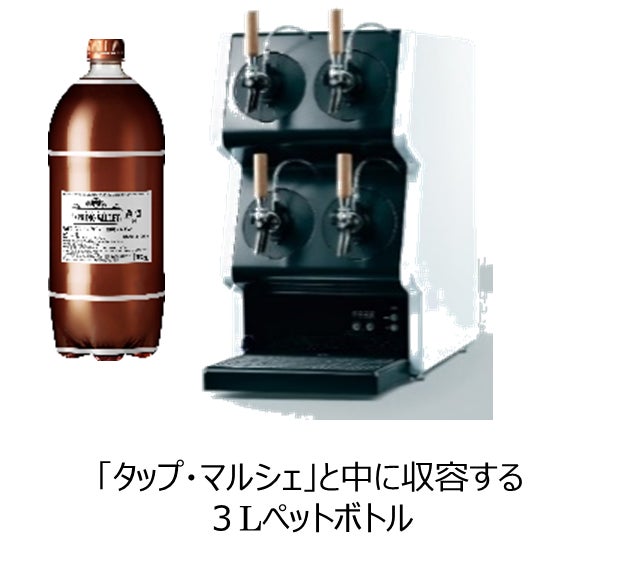 酒類ペットボトルで日本初※1飲食店のビールサーバー「タップ・マルシェ 酒類ペットボトルで日本初※1飲食店のビールサーバー「タップ・マルシェ
