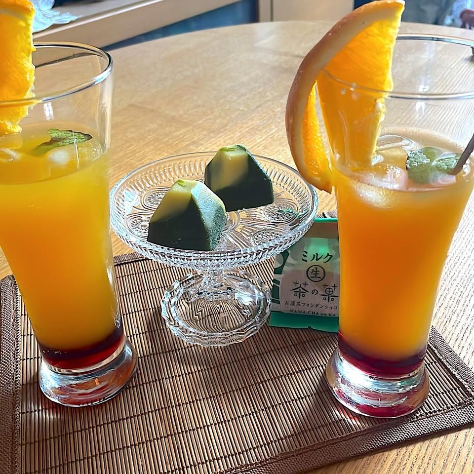 ノンアルコールでカシスオレンジ🍊夏のひととき🎐おうち時間