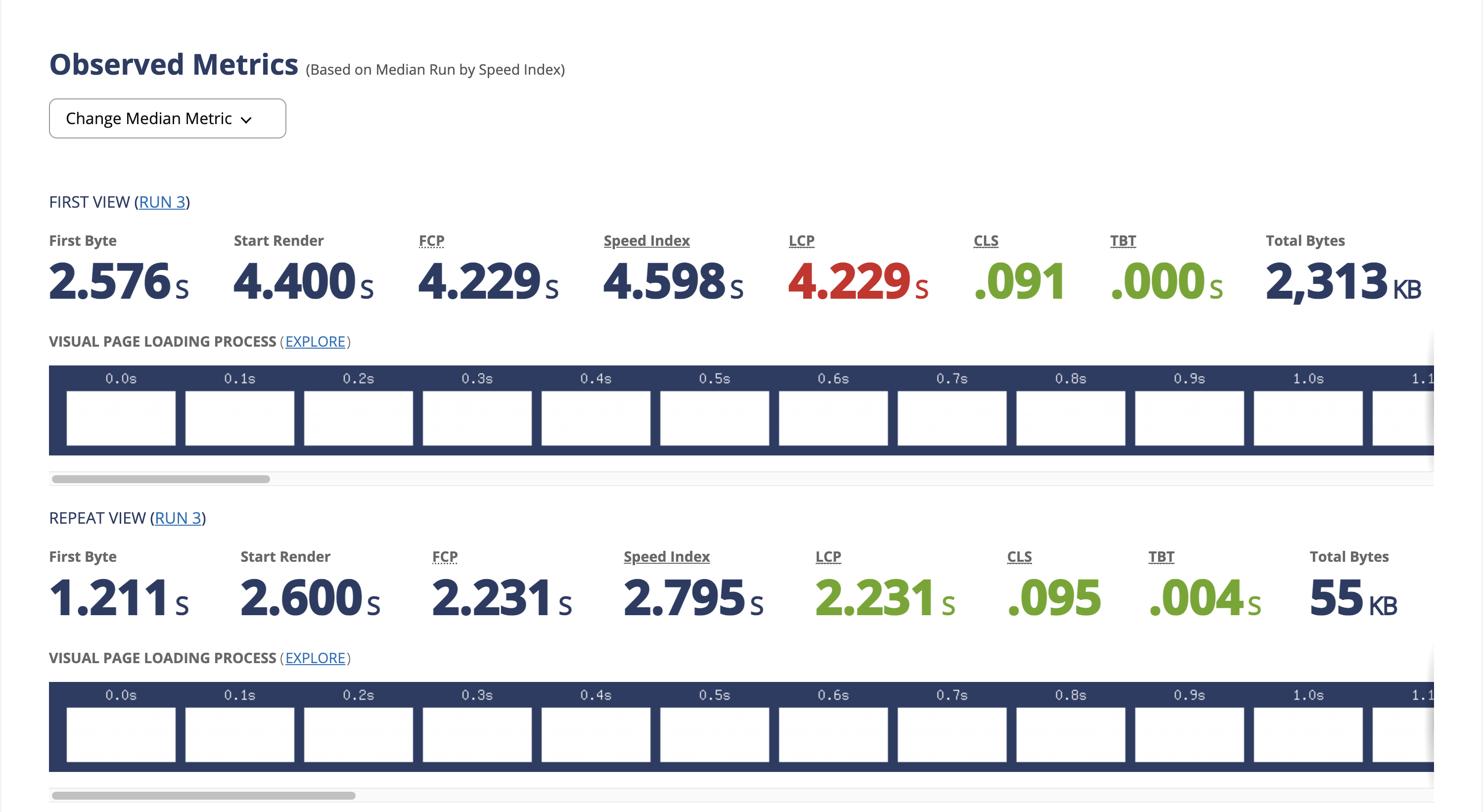 Shifter移行前のWebPageTest例