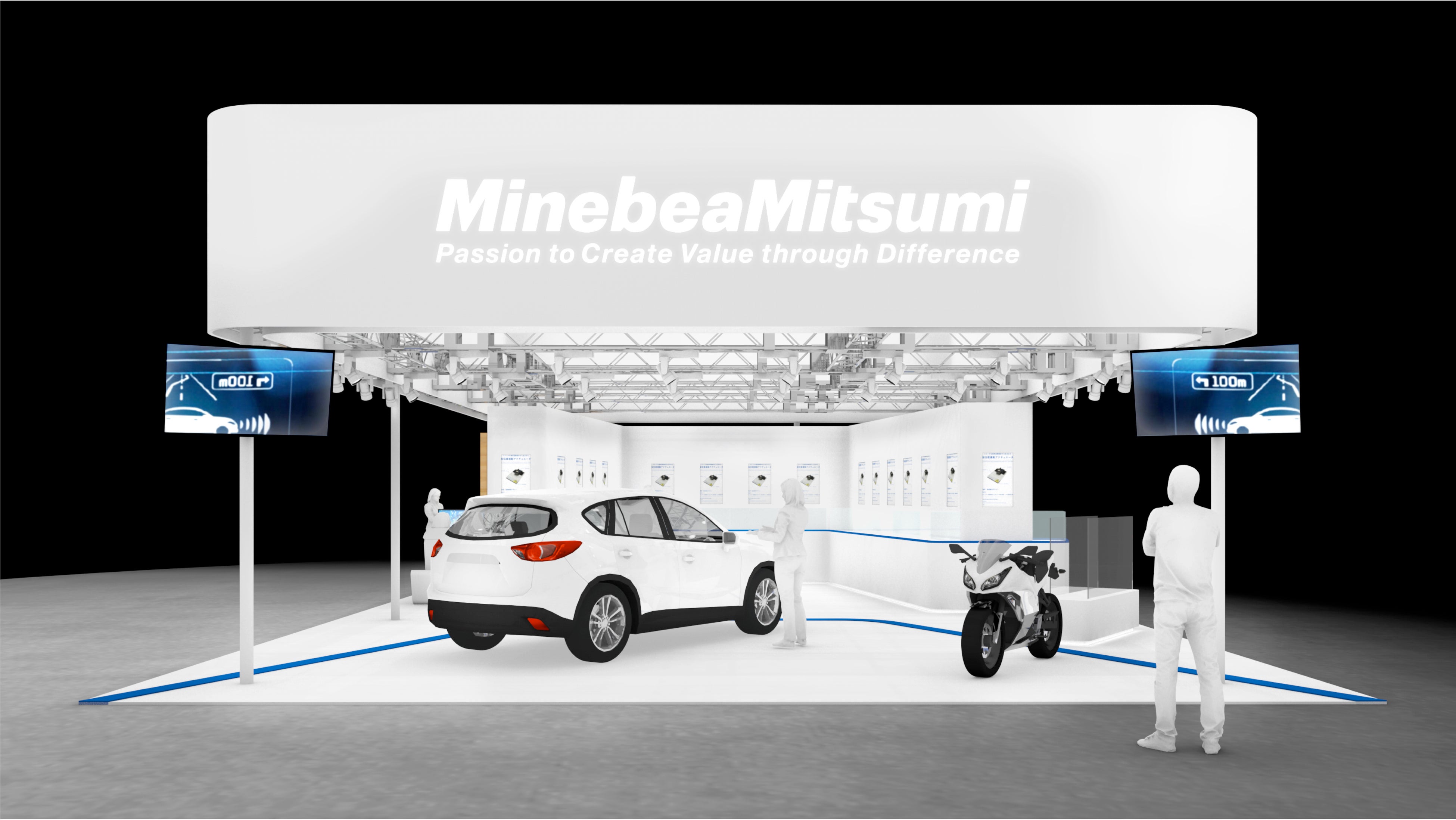ミネベアミツミグループの展示ブース　W3402