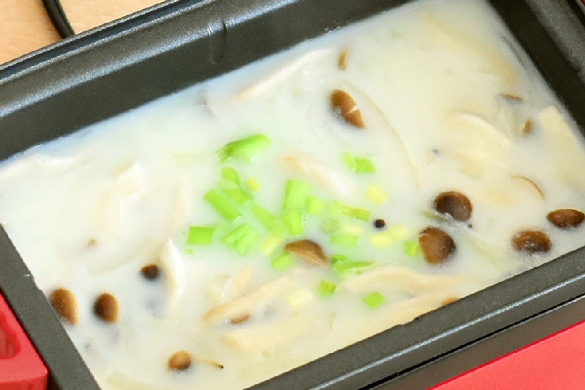 玉ネギとしめじの豆乳スープ