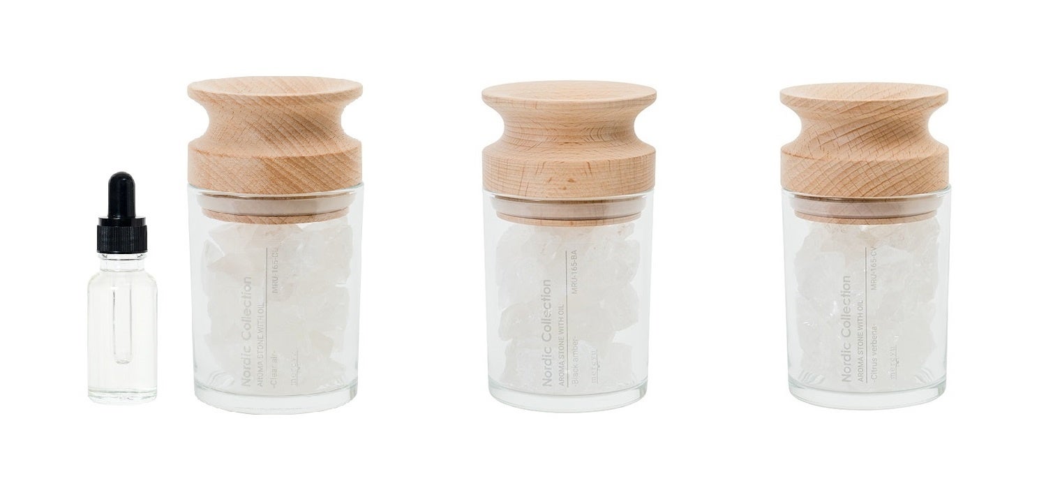 左からCL：クリアエアー、BA：ブラックアンバー、CV：シトラスバーベナ