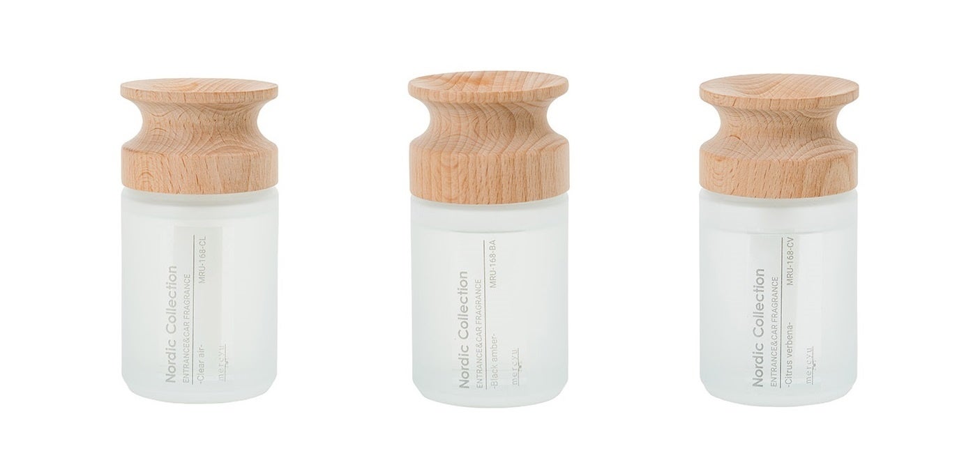 左からCL：クリアエアー、BA：ブラックアンバー、CV：シトラスバーベナ