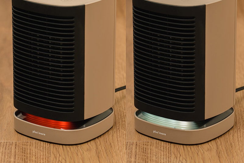 左：温風モード、右：送風モード