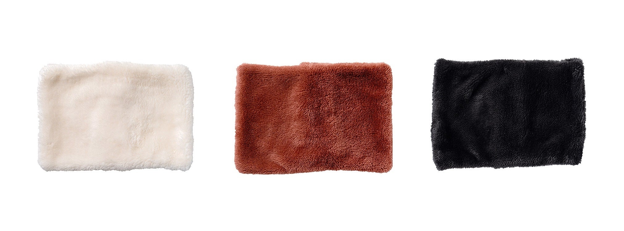 左から：アイボリー、ディープピンク、ブラック