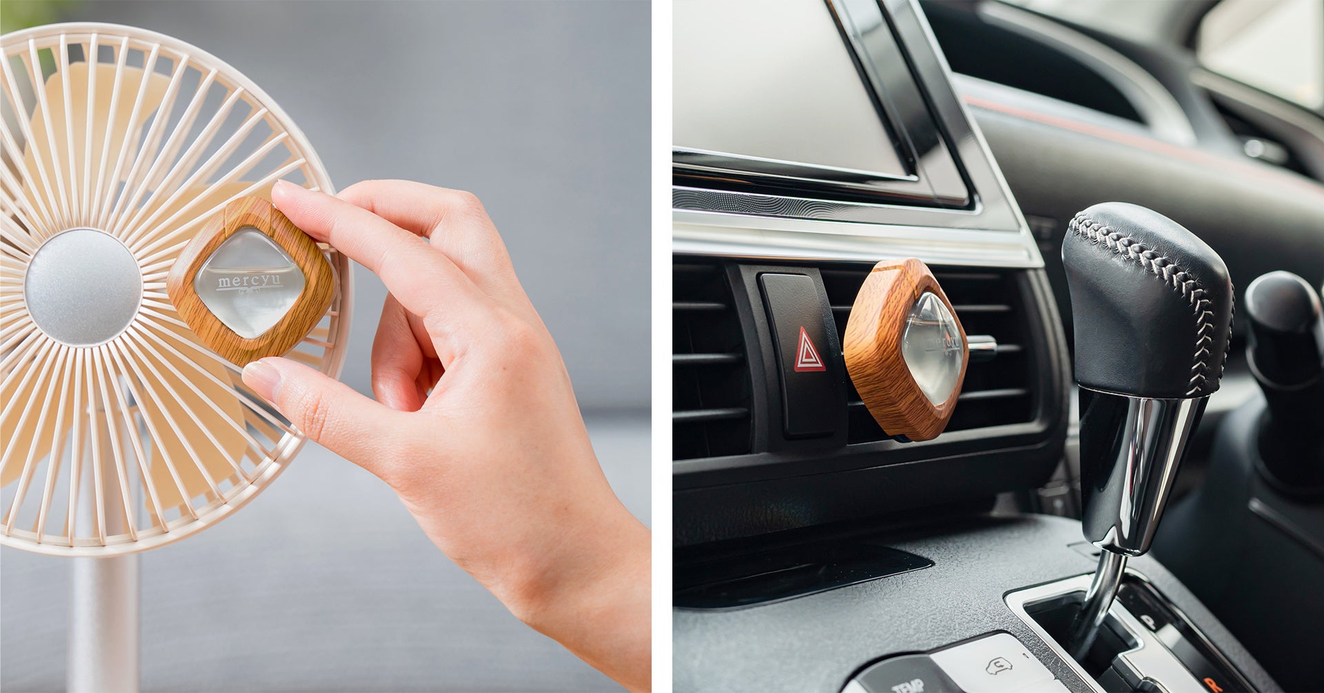 アロマグッズ mryu92 クリップで簡単取り付け、心地よい香りをファンの風にのせてお