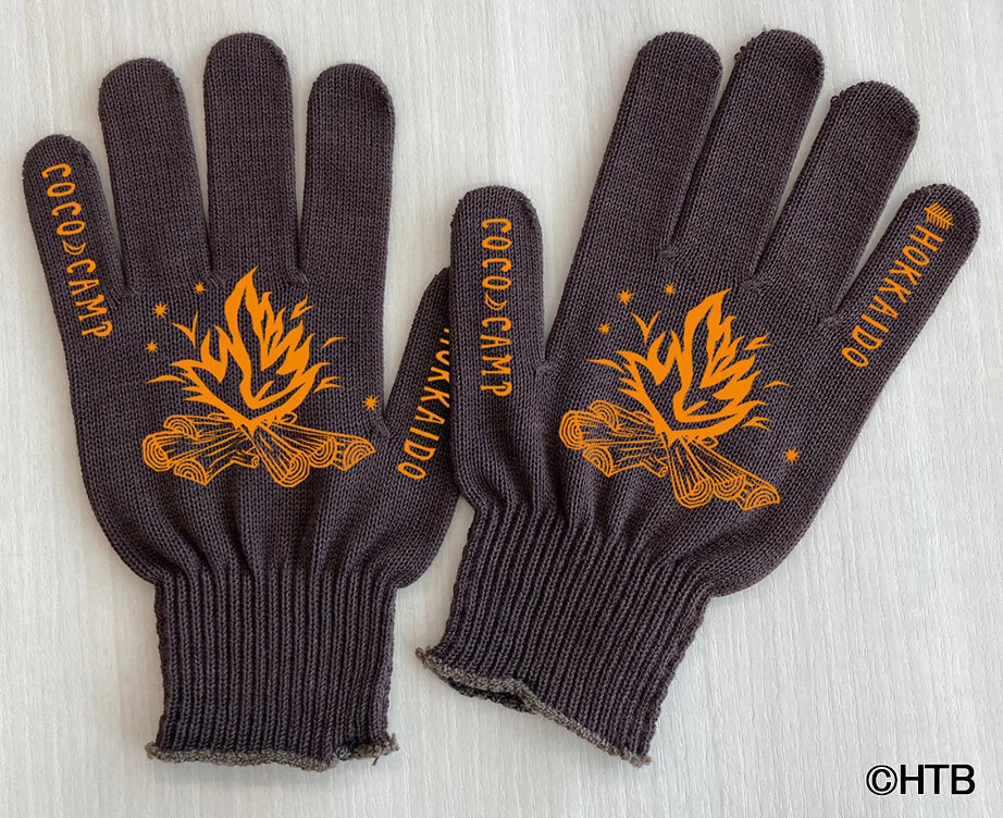 ここキャン北海道参加者特典・特製てぶくろ(C)HTB